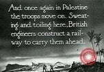 Image of British military engineers build a railroad line Palestine, 1917, second 8 stock footage video 65675026013