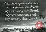 Image of British military engineers build a railroad line Palestine, 1917, second 9 stock footage video 65675026013