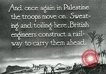 Image of British military engineers build a railroad line Palestine, 1917, second 11 stock footage video 65675026013