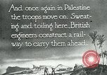 Image of British military engineers build a railroad line Palestine, 1917, second 14 stock footage video 65675026013