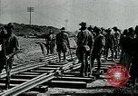Image of British military engineers build a railroad line Palestine, 1917, second 15 stock footage video 65675026013