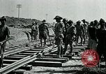 Image of British military engineers build a railroad line Palestine, 1917, second 16 stock footage video 65675026013