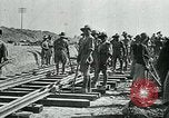 Image of British military engineers build a railroad line Palestine, 1917, second 17 stock footage video 65675026013