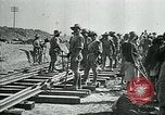 Image of British military engineers build a railroad line Palestine, 1917, second 18 stock footage video 65675026013