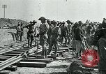 Image of British military engineers build a railroad line Palestine, 1917, second 20 stock footage video 65675026013