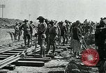 Image of British military engineers build a railroad line Palestine, 1917, second 21 stock footage video 65675026013