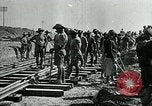 Image of British military engineers build a railroad line Palestine, 1917, second 22 stock footage video 65675026013