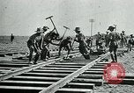 Image of British military engineers build a railroad line Palestine, 1917, second 29 stock footage video 65675026013