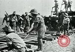 Image of British military engineers build a railroad line Palestine, 1917, second 31 stock footage video 65675026013