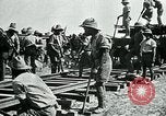 Image of British military engineers build a railroad line Palestine, 1917, second 33 stock footage video 65675026013