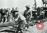 Image of British military engineers build a railroad line Palestine, 1917, second 35 stock footage video 65675026013