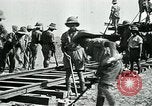 Image of British military engineers build a railroad line Palestine, 1917, second 36 stock footage video 65675026013