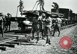Image of British military engineers build a railroad line Palestine, 1917, second 38 stock footage video 65675026013