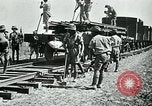 Image of British military engineers build a railroad line Palestine, 1917, second 39 stock footage video 65675026013
