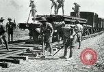 Image of British military engineers build a railroad line Palestine, 1917, second 40 stock footage video 65675026013