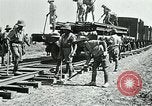 Image of British military engineers build a railroad line Palestine, 1917, second 41 stock footage video 65675026013