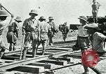 Image of British military engineers build a railroad line Palestine, 1917, second 42 stock footage video 65675026013