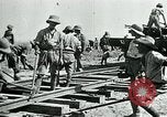 Image of British military engineers build a railroad line Palestine, 1917, second 43 stock footage video 65675026013
