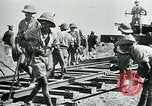 Image of British military engineers build a railroad line Palestine, 1917, second 45 stock footage video 65675026013