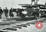 Image of British military engineers build a railroad line Palestine, 1917, second 47 stock footage video 65675026013