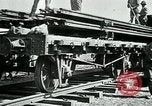 Image of British military engineers build a railroad line Palestine, 1917, second 52 stock footage video 65675026013