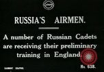 Image les cadets de l'air russe former en Angleterre l'Angleterre, 1917, de la seconde 6 séquences d'archives historiques vidéo 65675026045