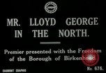 Image of Freedom of the Borough conferred upon David Lloyd George   Birkenhead England United Kingdom, 1918, second 1 stock footage video 65675026049