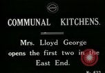 Image of communal kitchen United Kingdom, 1920, second 6 stock footage video 65675026054
