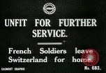 Image of Unfit French soldiers return home World War 1 Switzerland, 1917, second 7 stock footage video 65675026061