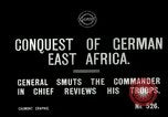 Image of General Smuts preparing invasion of German East Africa Africa, 1916, second 3 stock footage video 65675026064