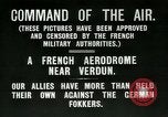 Image of French Nieuport 11 aircraft in World War I Verdun France, 1916, second 3 stock footage video 65675026069