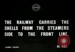 Image of rail cars with shells France, 1917, second 1 stock footage video 65675026070