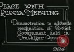 Standbild Kampagne zu erkennen sowjetischen Russland London England, 1919, aus Sekunde 6 historischem Filmmaterial Videoclip 65675026085