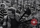 Image of people evacuating during Mount Vesuvius eruption Naples Italy, 1944, second 19 stock footage video 65675026169