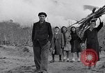 Image of people evacuating during Mount Vesuvius eruption Naples Italy, 1944, second 40 stock footage video 65675026169