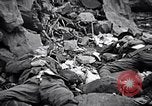 Image of Fallen Japanese soldiers among rocks Iwo Jima, 1945, second 33 stock footage video 65675026273