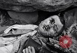 Image of Fallen Japanese soldiers among rocks Iwo Jima, 1945, second 50 stock footage video 65675026273