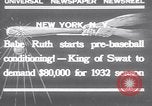 Standbild Babe Ruth New York United States USA, 1932, aus Sekunde 1 historischem Filmmaterial Videoclip 65675026479