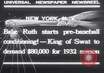 Standbild Babe Ruth New York United States USA, 1932, aus Sekunde 3 historischem Filmmaterial Videoclip 65675026479