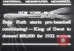 Standbild Babe Ruth New York United States USA, 1932, aus Sekunde 4 historischem Filmmaterial Videoclip 65675026479