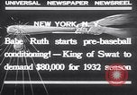 Standbild Babe Ruth New York United States USA, 1932, aus Sekunde 6 historischem Filmmaterial Videoclip 65675026479