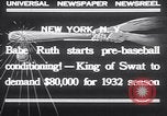 Standbild Babe Ruth New York United States USA, 1932, aus Sekunde 8 historischem Filmmaterial Videoclip 65675026479