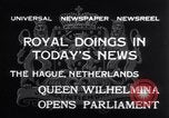 Standbild Königin Wilhelmina Den Haag Niederlande, 1932, aus Sekunde 10 historischem Filmmaterial Videoclip 65675026486