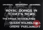 Standbild Königin Wilhelmina Den Haag Niederlande, 1932, aus Sekunde 11 historischem Filmmaterial Videoclip 65675026486