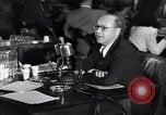 Image of Screen writer Morrie Ryskind testifies at HUAC hearing Washington DC USA, 1947, second 42 stock footage video 65675026584