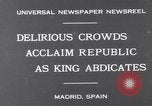 Immagine di Libertà di Spagna Madrid Spagna, 1931, secondo 3 filmato di repertorio 65675026598