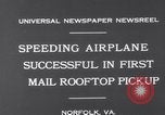 Image toit-mail Norfolk Virginia USA, 1931, de la seconde 3 séquences d'archives historiques vidéo 65675026605