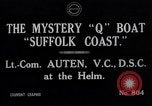 Image of Q Boat Suffolk Coast Atlantic Ocean, 1916, second 8 stock footage video 65675026659