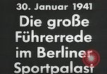 Image of Adolf Hitler 1941 Sportspalast speech commemorating rise to power Berlin Germany, 1941, second 18 stock footage video 65675026783