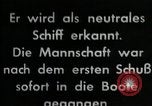 Standbild deutsche U-Boot Atlantik, 1941, aus Sekunde 37 historischem Filmmaterial Videoclip 65675026786